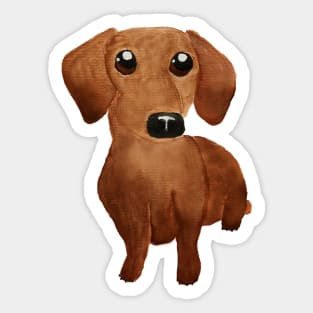 Watercolor cute dachshund puppy Sticker